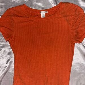 Bozzolo Women's Vibrant Orange Short Sleeve Top